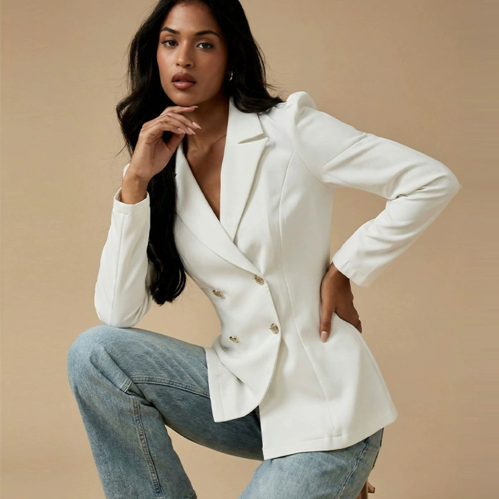ZARA Women Elegant Long Sleeve Blazer Autumn Lightweight Office Jacket